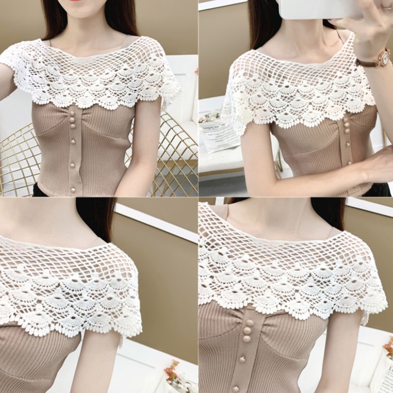 Khăn Choàng Ren Thêu Họa Tiết Xinh Xắn Dành Cho Cô Dâu