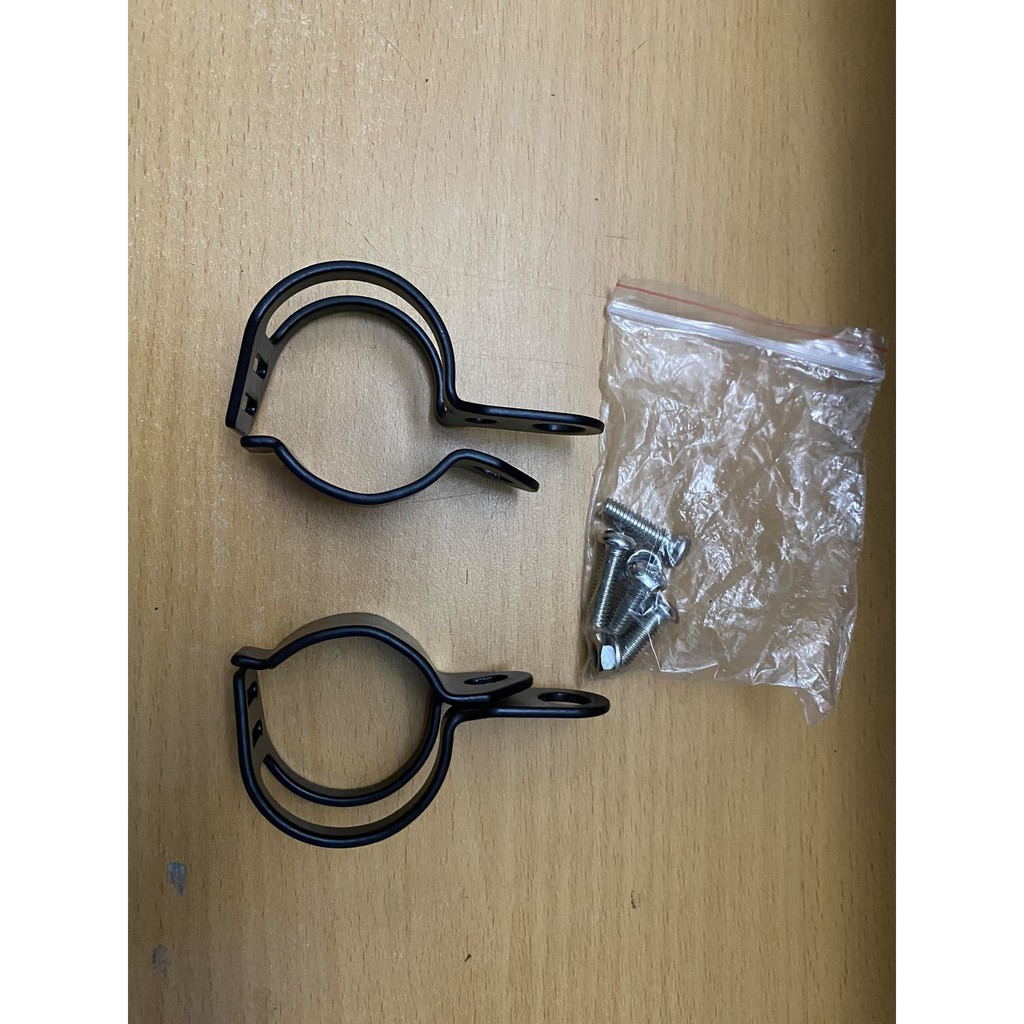 Pát gắn đèn trợ sáng trên phuộc- Cặp Pat lắp phuộc xi nhan đèn xe độ cafe race tracker xe máy- motor ơi