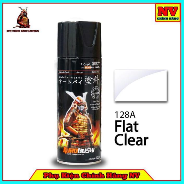 Chai Xịt Sơn Samurai 128A Chính Hãng Sơn Phủ Màu Trong Mờ