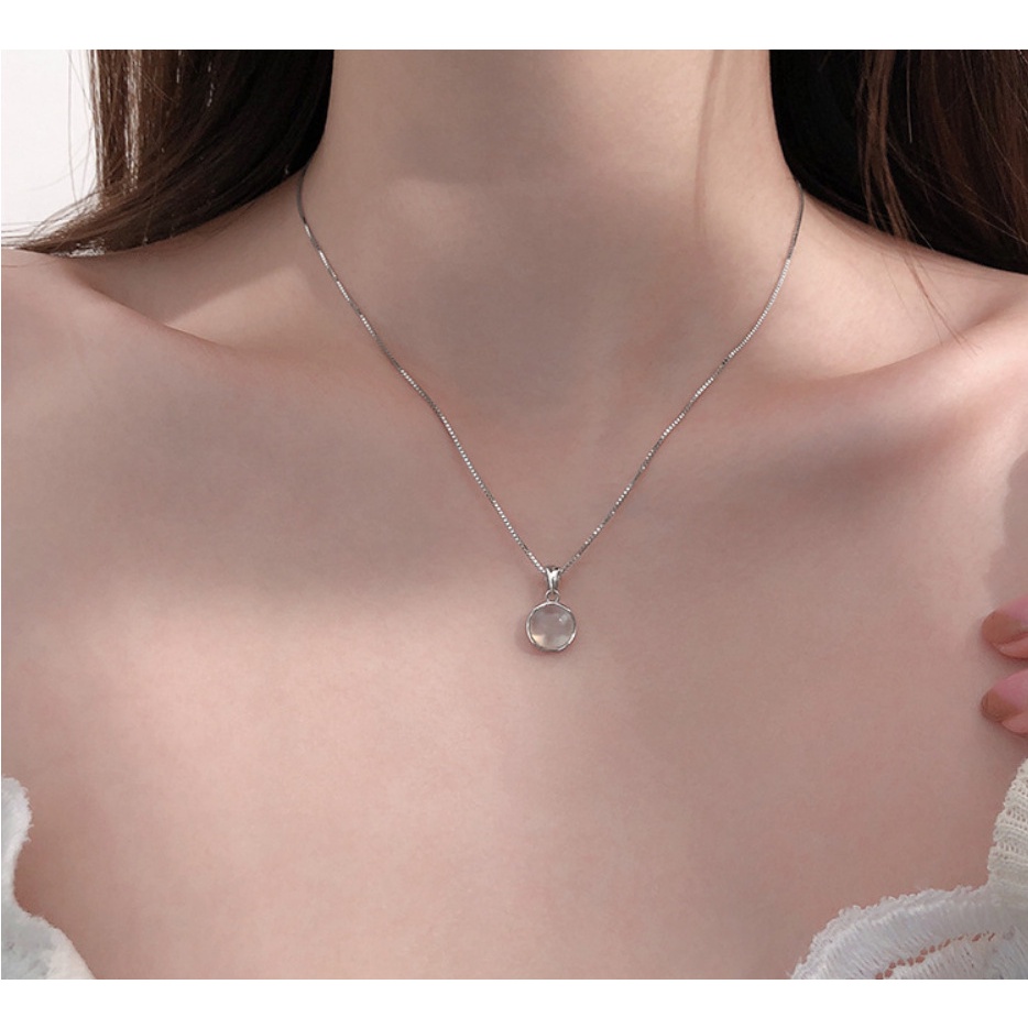 Vòng cổ titan, (Full box) dây chuyền giọt nước phong cách Hàn Quốc DC16