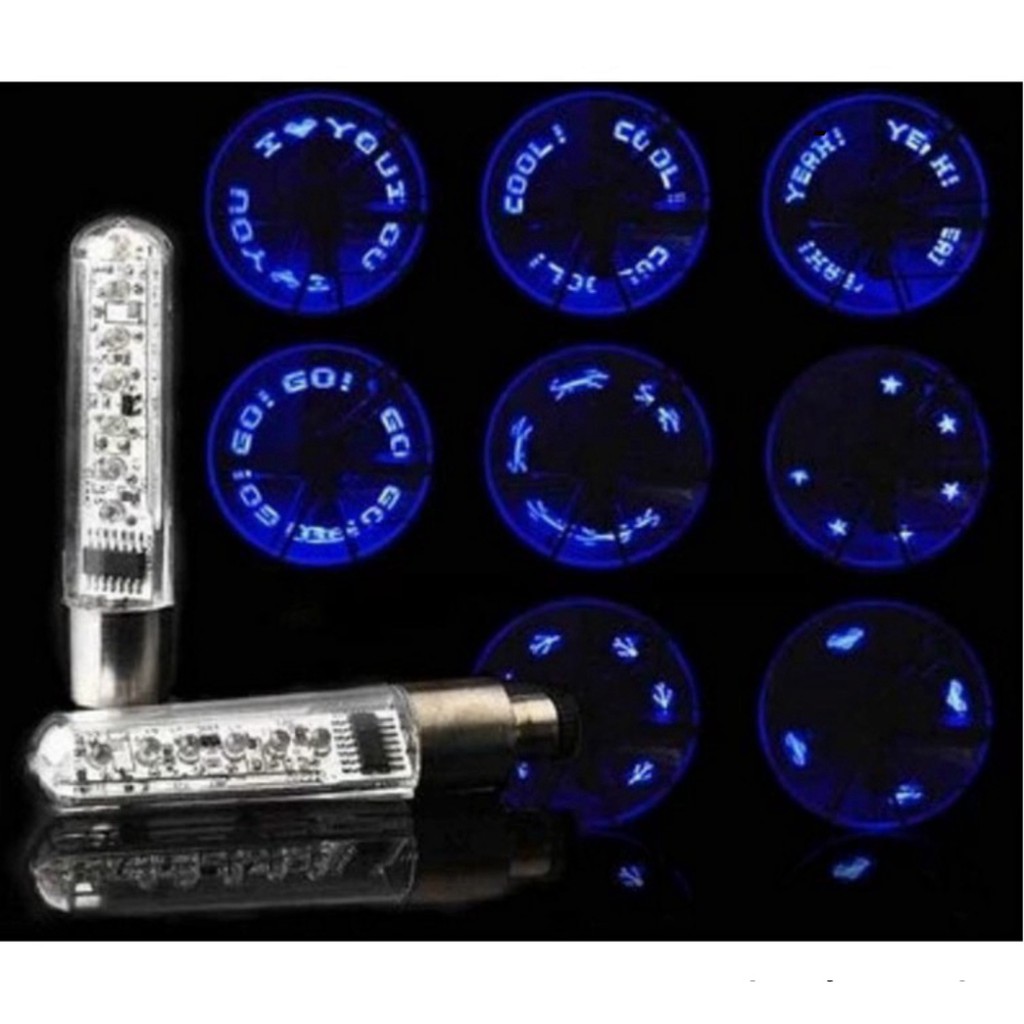 Đèn led chạy chữ gắn van xe máy, xe đạp, nhiều màu sắc