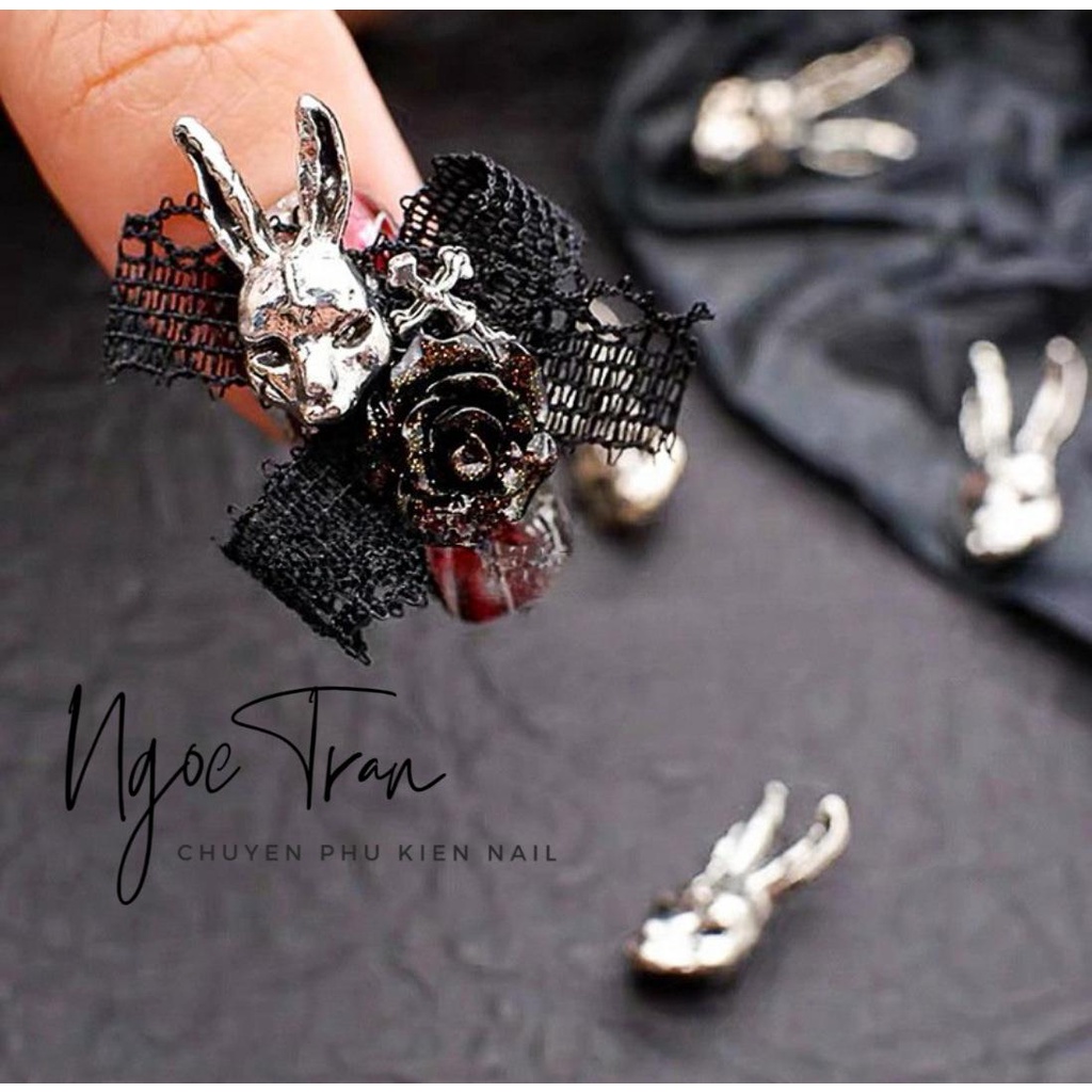 Charm Phụ Kiện Lễ hội HALLOWEEN Kinh Dị Trang Trí Móng Tay | Đầu Lâu Xương Chéo Dơi Satan