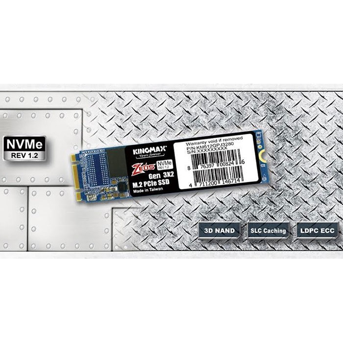 Ổ cứng SSD KINGMAX Zeus 256GB PX3280 NVMe M.2 2280 PCIe