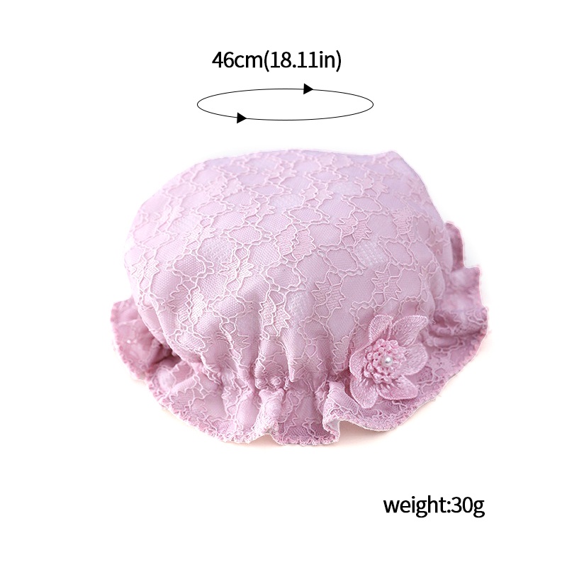 Nón Tai Bèo Phối Ren Hoa Thời Trang Xuân Hè Xinh Xắn Cho Bé Gái