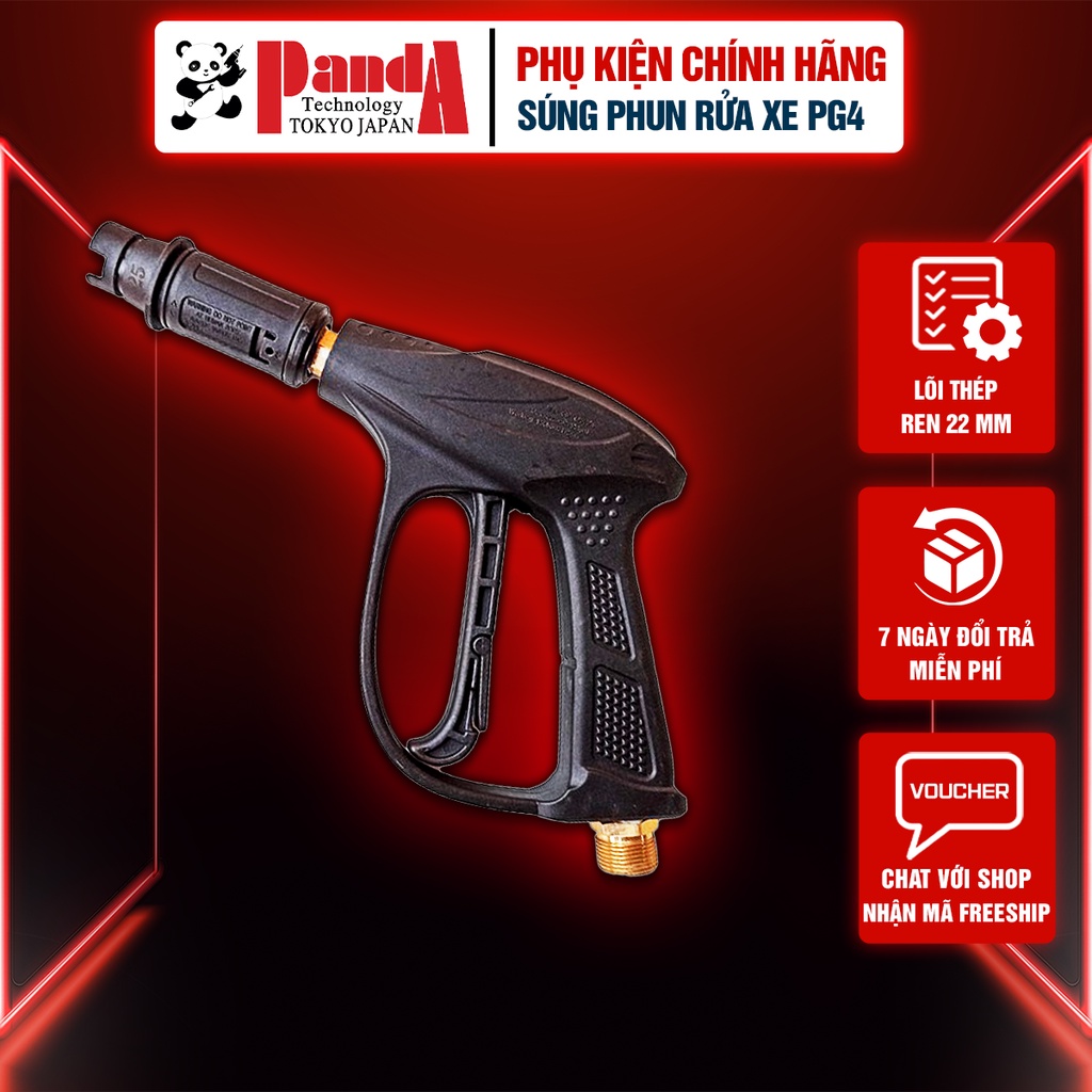 Súng phun rửa xe áp lực cao PANDA PG4 ren 22mm lõi thép cao cấp