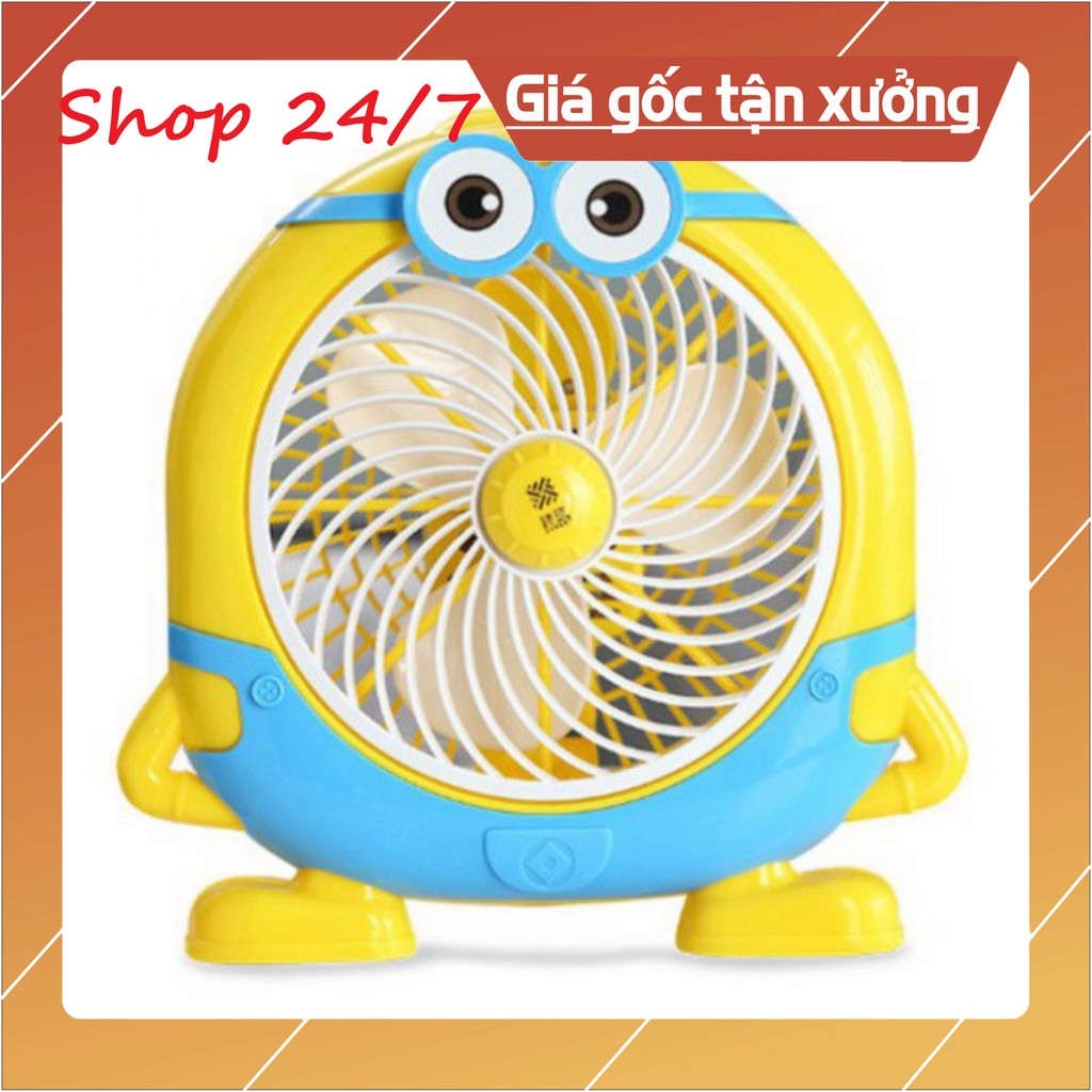 Quạt Mini Để Bàn Cắm Điện Hình Minion Cực Dễ Thương, Thích Hợp Để Bàn Học, Bàn Làm Việc Cho Mùa Hè 2021 - Shop 24/7