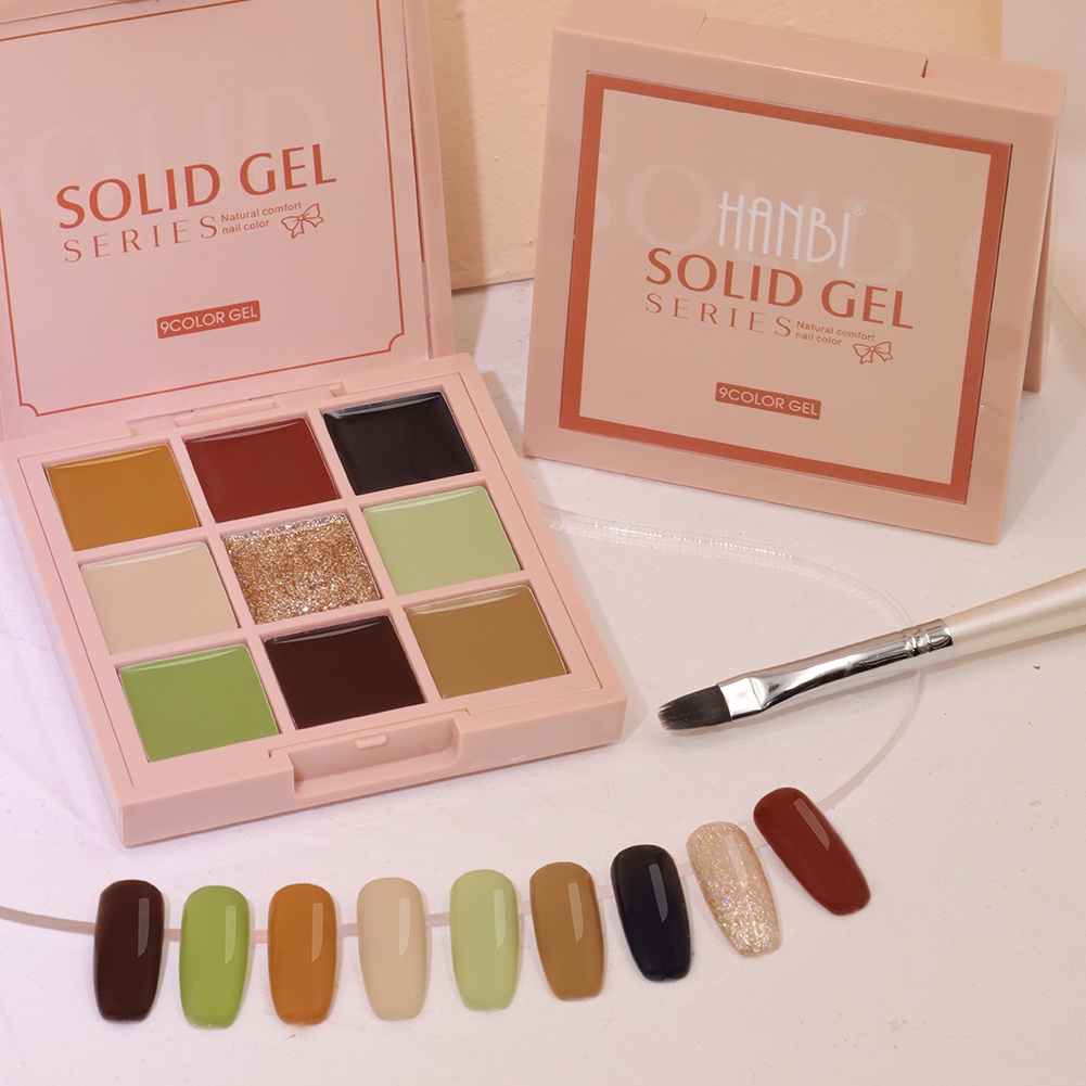 Bảng Gel Sơn Móng Tay 9 Ô Màu Hanbi
