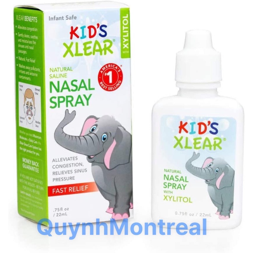 XỊT MŨI XLEAR GIÚP THÔNG MŨI CHO BÉ - 22ML
