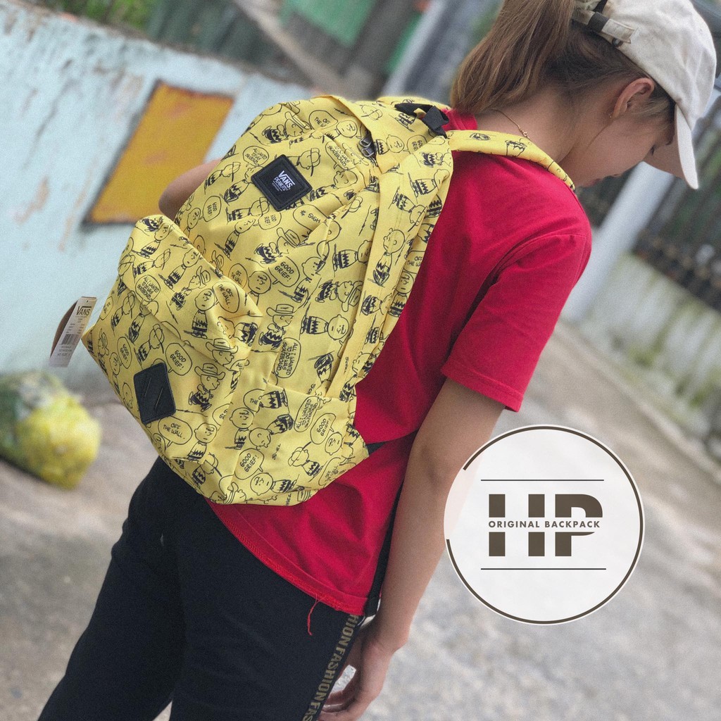 Balo đi học V.a.n.s X Peanuts Old Skool Backpack (3) Yellow - SB1103A [ GIÁ TẬN XƯỞNG ]