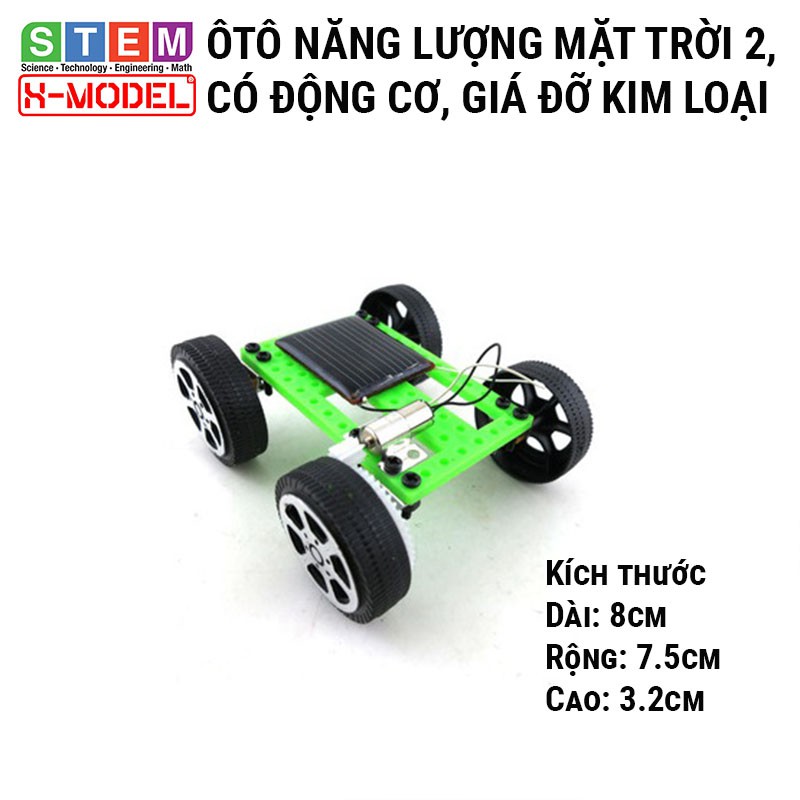 Đồ chơi sáng tạo STEM Xe ôtô 4 bánh năng lượng mặt trời X-MODEL ST51 cho bé, Đồ chơi trẻ em DIY [Giáo dục STEM, STEAM]