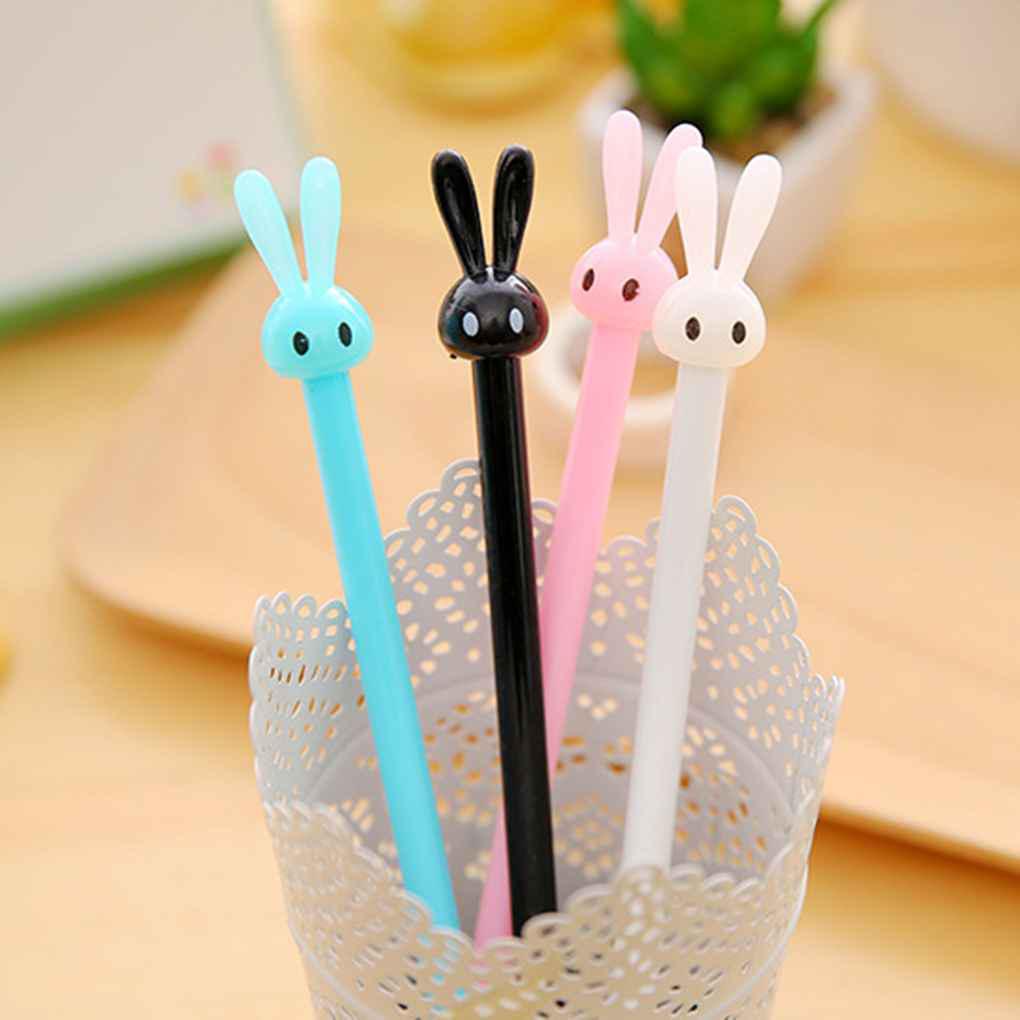 Bút Bi Nước Mực Đen Ngòi 0 5mm Tạo Hình Thỏ Dễ Thương