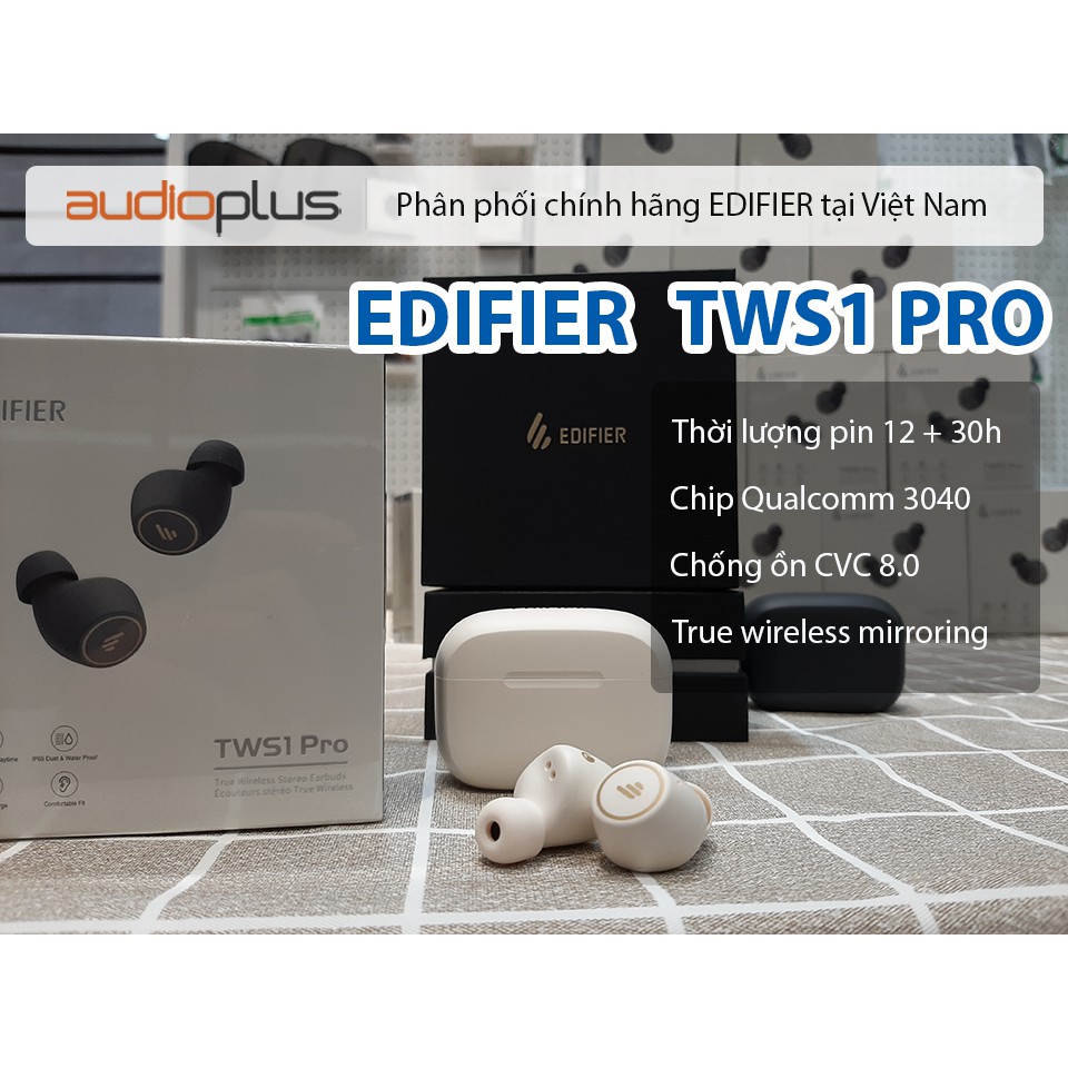 Tai nghe Edifier TWS1 Pro, Tai nghe bluetooth true wireless Edifier – Bản quốc tế – Chính hãng