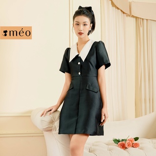Váy liền Méo shop ngắn tay cổ sơ mi Jimin