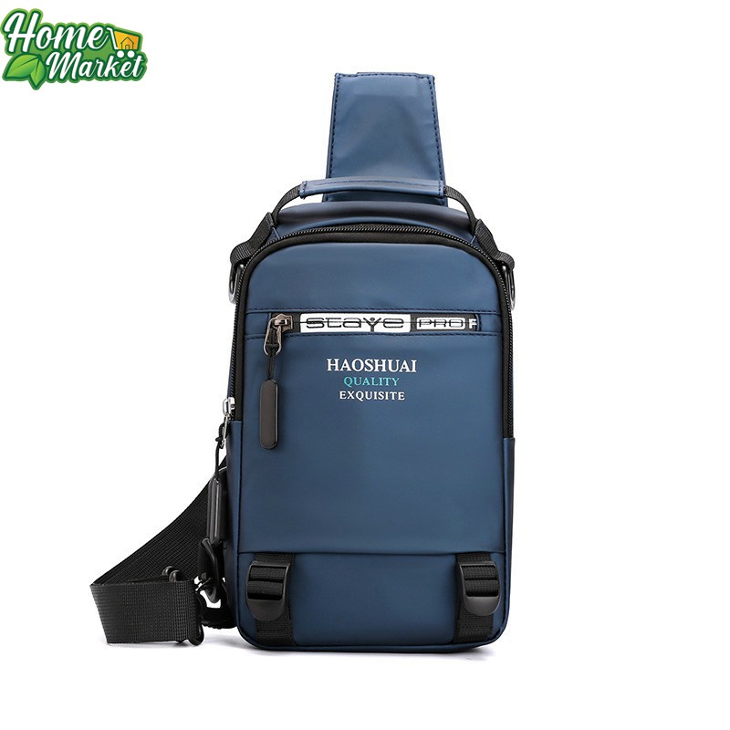 ( Hàng Mới Về ) Túi đeo chéo nam vải Polyester kháng nước chống bám bụi tích hợp cổng sạc USB tiện dụng TC116 | BigBuy360 - bigbuy360.vn