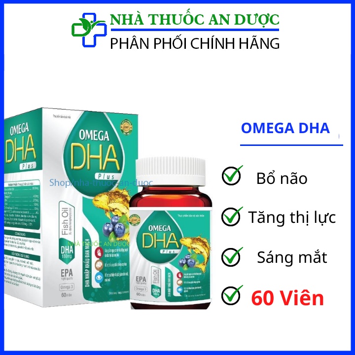 Viên dầu Cá Omega 369 DHA Plus Tăng cường thị lực, sáng mắt, bổ não, giảm nguy cơ bệnh tim mạch