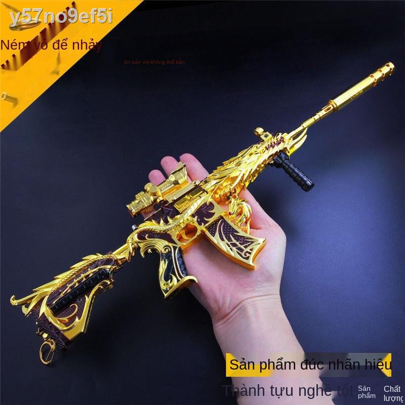 ☫♣Peace Elite m416 đồ chơi rồng vàng năm móng chảo ăn gà vũ khí trọn bộ mô hình vũ khí kim loại