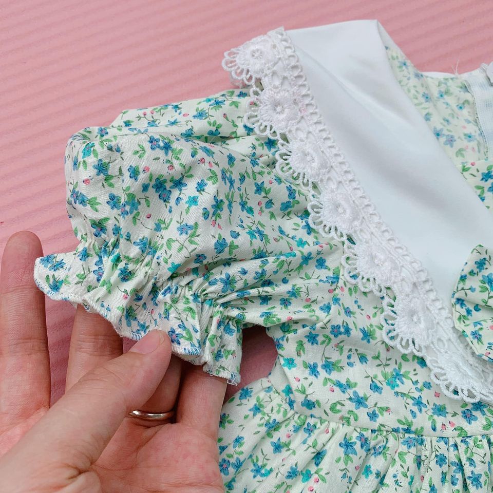 Váy Đầm Công Chúa Cho Bé  - Lolita hoa nhí xanh dương