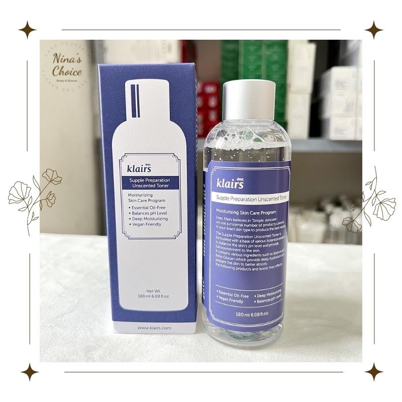 Toner Klairs Không Mùi 180ml - lành tính, giúp cân bằng da, cấp ẩm -Supple Preparation Unscented Toner [Có Giao Hỏa Tốc] | BigBuy360 - bigbuy360.vn