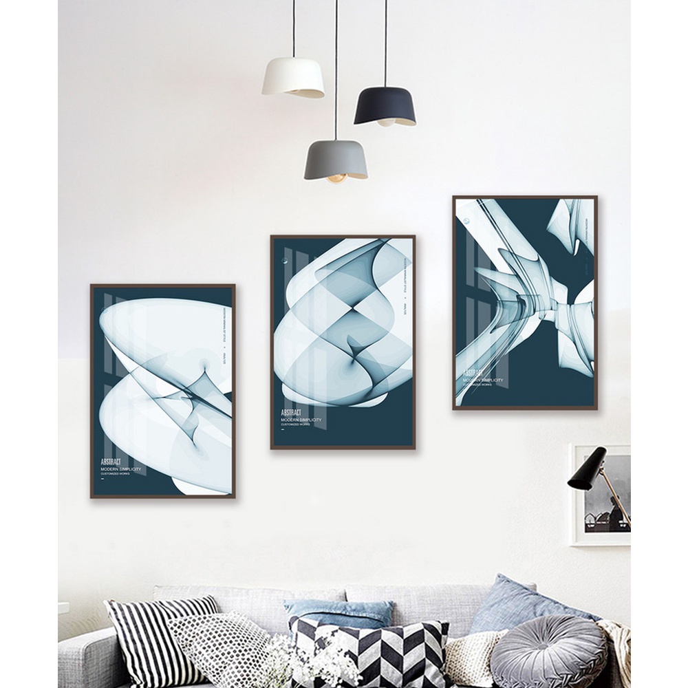 In hình ép gỗ Laminate TRANH TRỪU TƯỢNG - Mẫu 2 (3 HCN 3x20x30, 3x30x40, 3x40x60). In ảnh theo yêu cầu