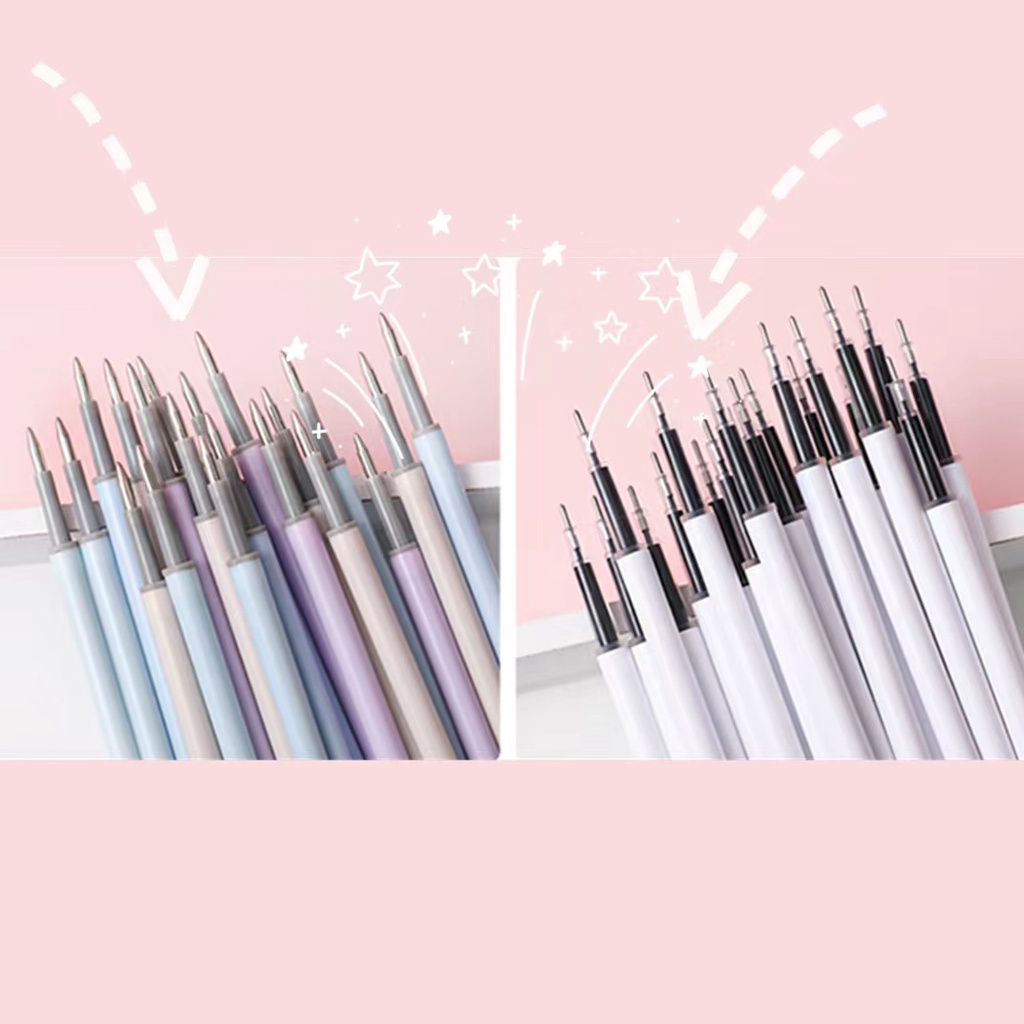 Bộ 20 Ruột Bút Mực Gel Ngòi 0.5mm Màu Đen