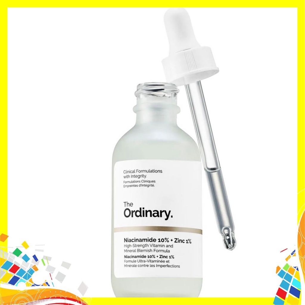 [GIẢM GIÁ SỐC] The Ordinary Niacinamide 10%+Zinc 1% - Tinh Chất Giảm Mụn, Se Khít Lỗ Chân Lông, Sáng Da [AUTHENTIC]