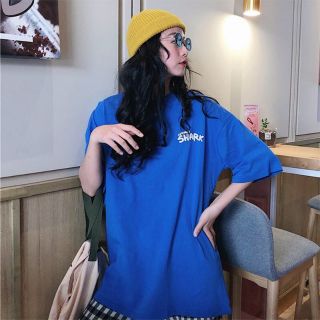 Áo thun tay lỡ summer Shark