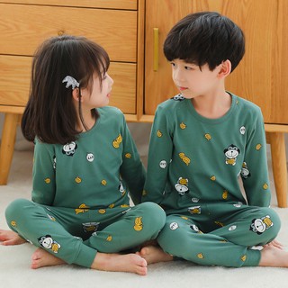 [Free Ship - Size 120] Đồ bộ cotton dài tay cho bé
