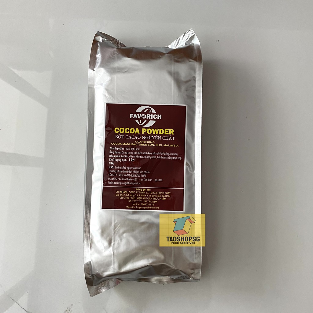 Bột cacao nguyên chất Malaysia nhập khẩu gói 500gr
