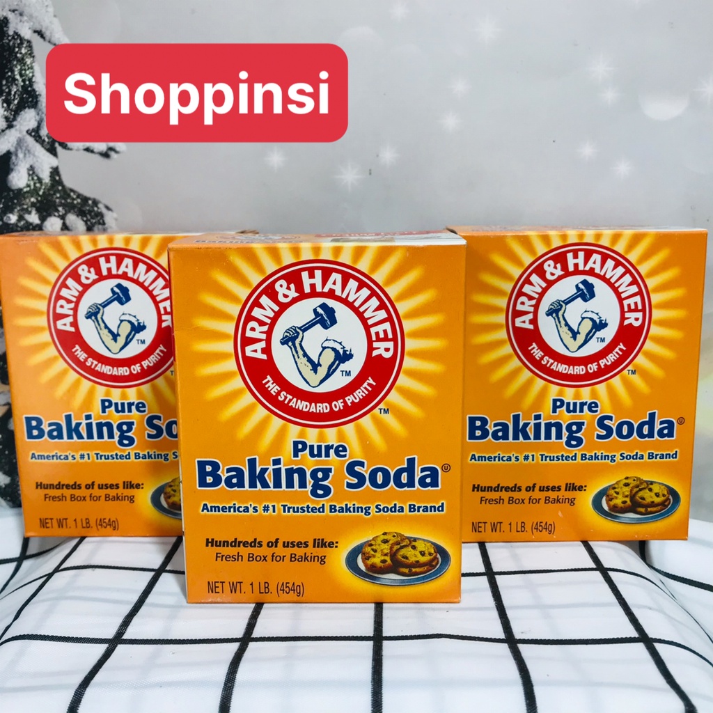 Baking soda trắng răng 454g - làm bánh chính hãng -  tẩy rửa Olin House