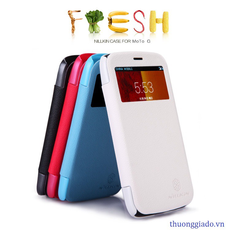 BAO DA MOTOROLA MOTO G ( NILLKIN FRESH SERIES LEATHER CASE )