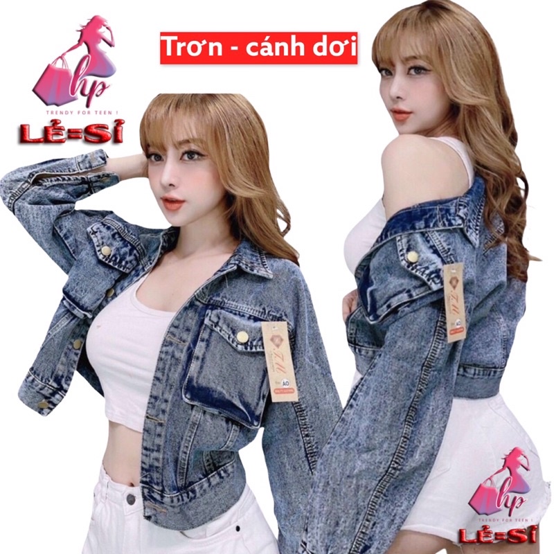 áo khoác jeans nữ  cao cấp form lửng dáng ngắn  tay dài cổ đức kiểu mới đẹp thời trang 2021 bán giá sỉ