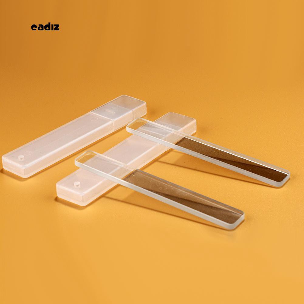 [Hàng mới về] Giũa móng tay thủy tinh 9cmx3cmx0.3cm màu trong suốt tiện dụng