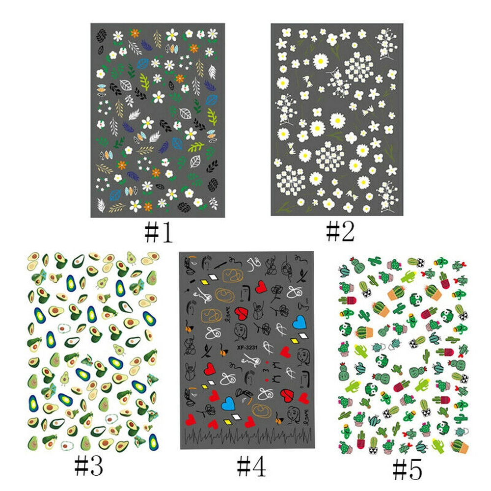 Sticker dán móng tay chống thấm nước phong cách Hàn Quốc