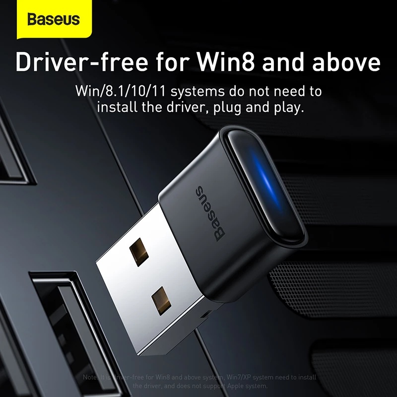USB Bluetooth  tốc độ cao Baseus BA04 Bluetooth Receiver (Bluetooth CSR 5.0 , 20m, Wireless Audio Transmission