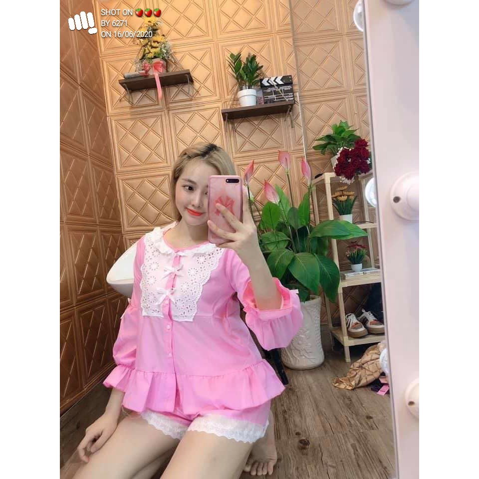 Đồ bộ mặc nhà- SET BỘ TIỂU THƯ QUẦN ĐÙI HÌNH THẬT 100% (có hình mặc) | BigBuy360 - bigbuy360.vn