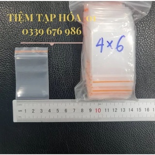 100 túi zip mini loại dày size 4cm x 6cm giá rẻ, túi zip nhỏ, bì zip trong, túi nilon miết mép, túi zipper