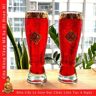 Đèn Cầy Ly Size Đại - Cháy Suốt 98 Giờ (4 Ngày)- Cửa Hàng Nhang Đèn Vàng Mã Chú Sa Di Hoan Hỉ
