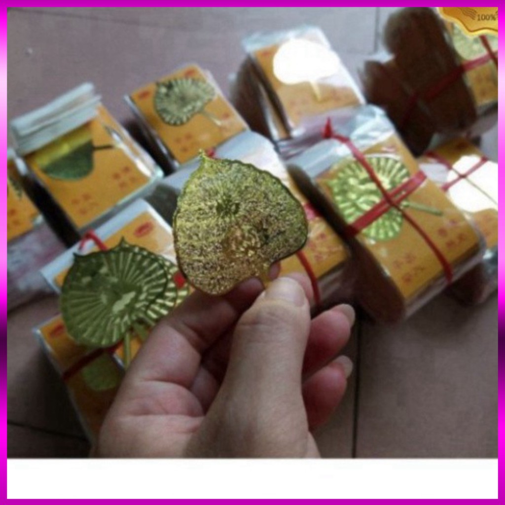 Lá Bồ Đề Quan Âm Bồ Tát Mạ Vàng May Mắn | BigBuy360 - bigbuy360.vn