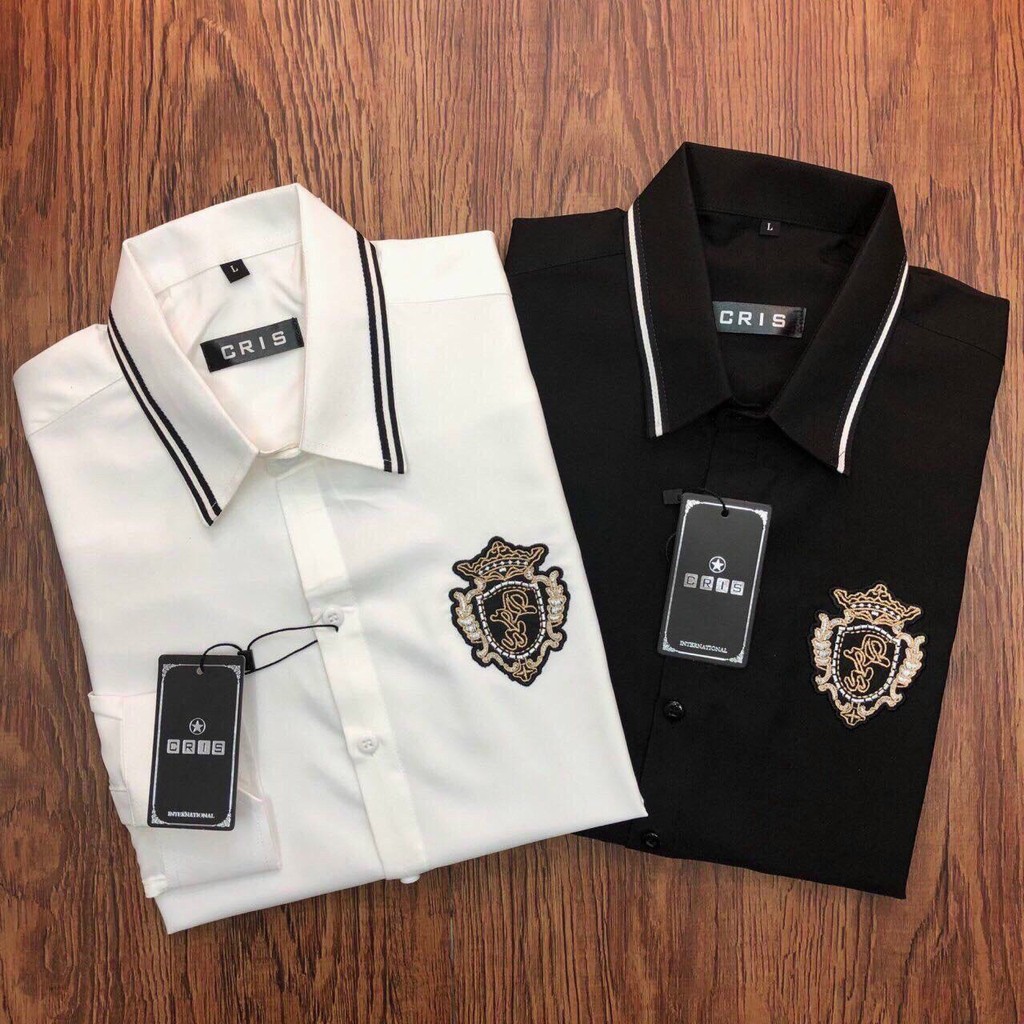 [Mã FAMAYMA2 giảm 10K đơn 50K] Áo sơ mi tay dài họa tiết thêu hàn quốc mới nhất