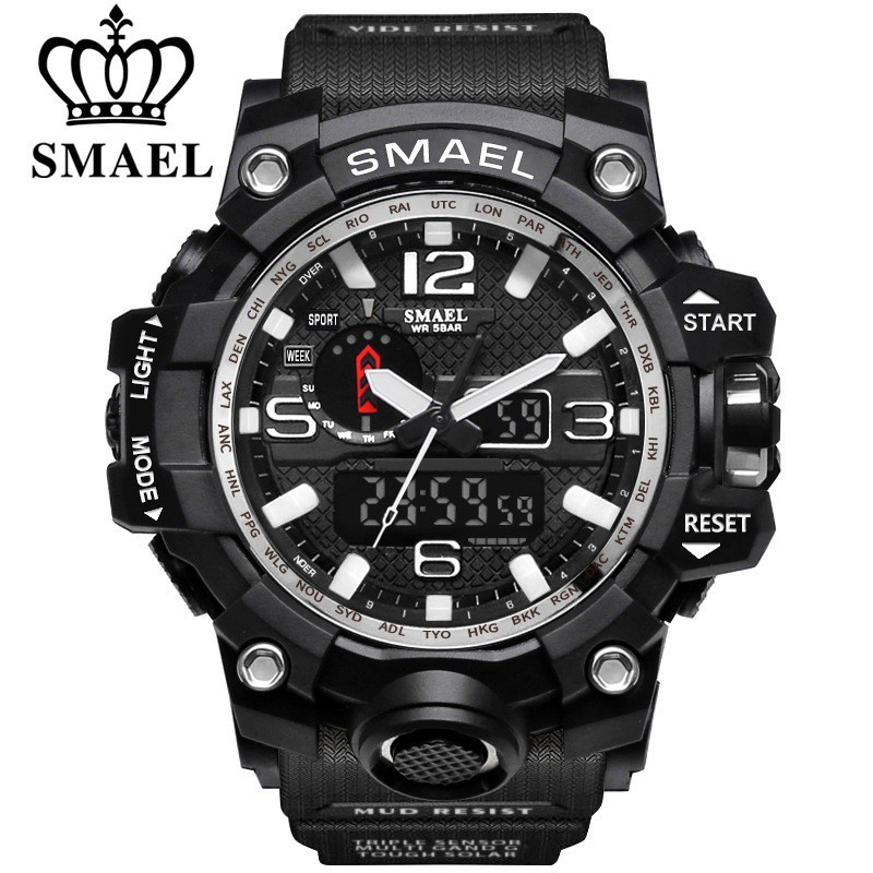 Đồng hồ thể thao nam SMAEL 1702, đồng hồ đeo tay nam thông minh chống nước đẹp chính hãng - TOP WATCH