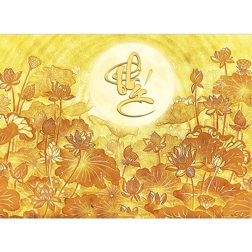 Tranh phòng thờ - họa tiết tranh trúc chỉ kim sa cao cấp -size 60cm x90cm- giá xưởng