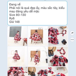 Váy hoa đỏ