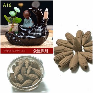 Combo 1 thác khói 1H trầm nụ mùi quế tặng kèm chiếc lá Msp A16