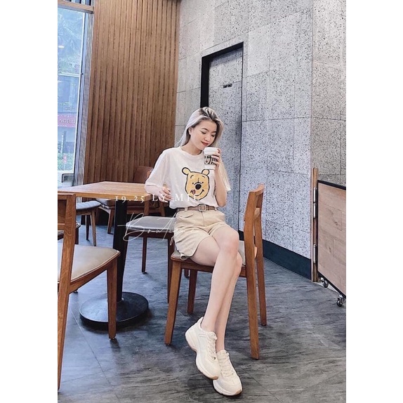 🔥Freeship🔥Set bộ gấu + quần kaki trơn