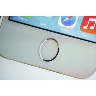 Nút Home iPhone giả hỗ trợ vân tay ( Touch ID Button ) (trắng viền vàng)