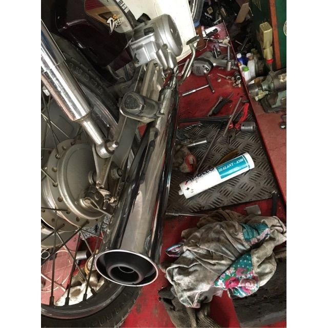 Pô Dream Việt Có Nẹp Honda XỊN - Ống xả Dream Việt 2007-2013 và các dòng dream khác đều dùng được
