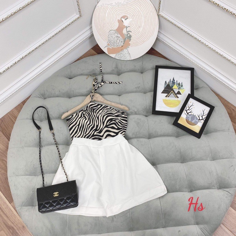 Sét yếm vằn quần sóc HSU1