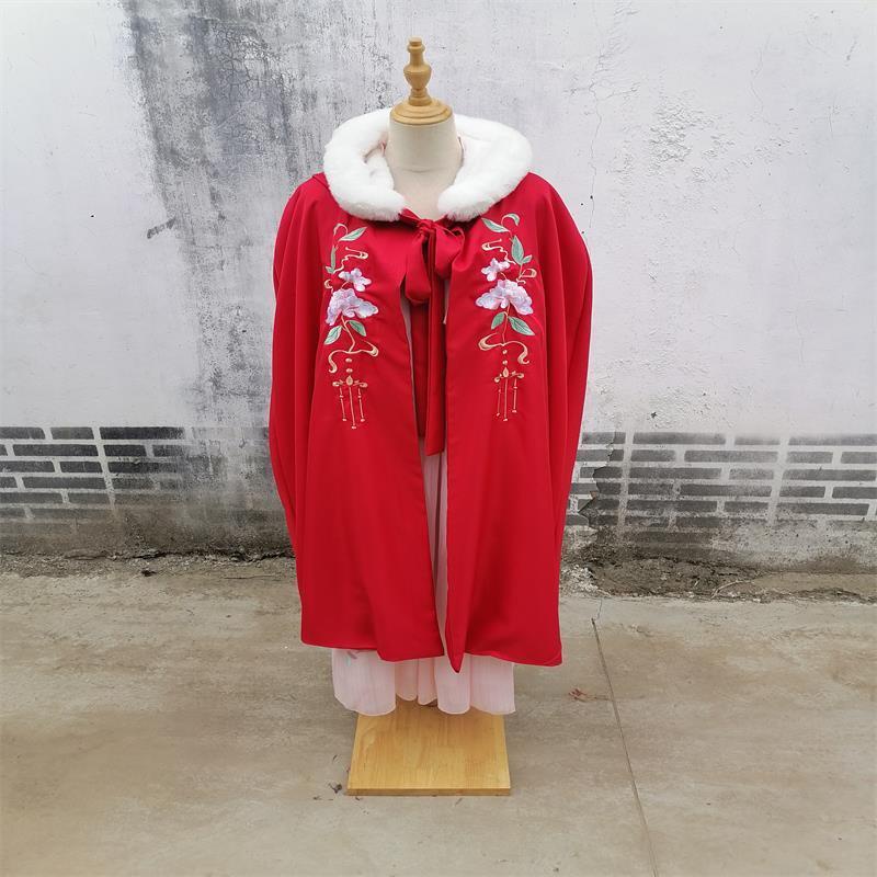 Áo Choàng Hán Phục Bằng Vải Len Thêu Phong Cách Cổ Điển Thu Đông Dành Cho Nữ | BigBuy360 - bigbuy360.vn