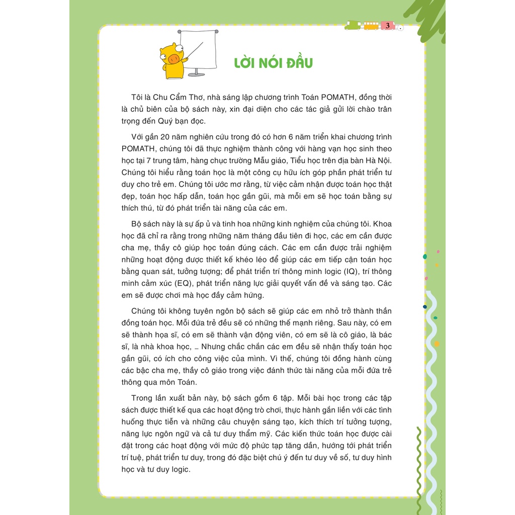 Sách Pomath - Toán Tư Duy Cho Trẻ Em 4-6 Tuổi - Tập 3