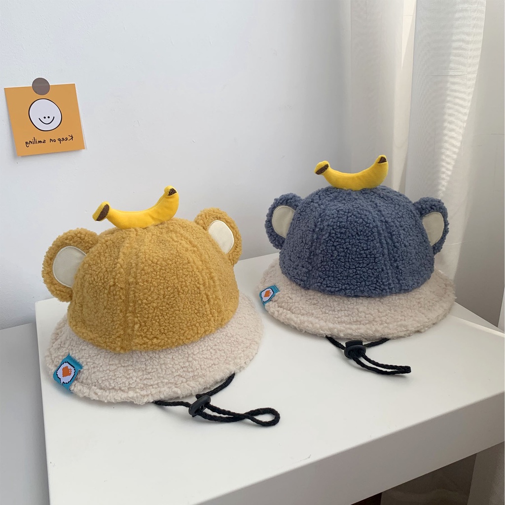 Mũ vành hình quả chuối hoạt hình thời trang cho bé